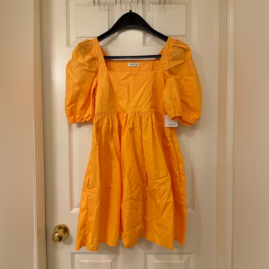 A Bronze Age Manon Mini Puff Sleeves Dress